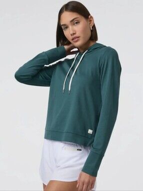 Vuori Heathered Moss Halo Essential Hoodie Size S